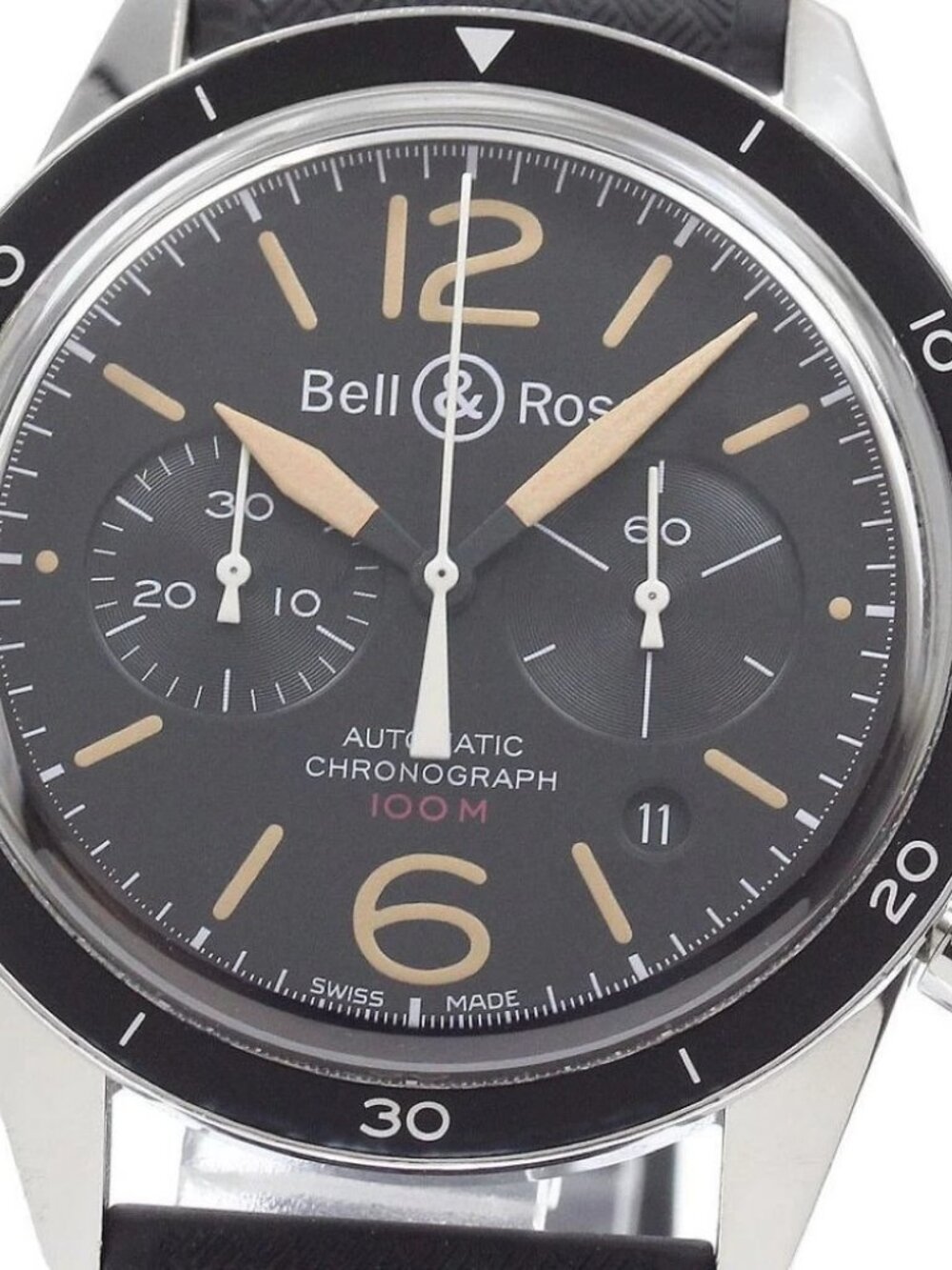 Bell＆Ross Vintage Officer Black BR126-94-SP Chronograph AT Men's Watch_944878